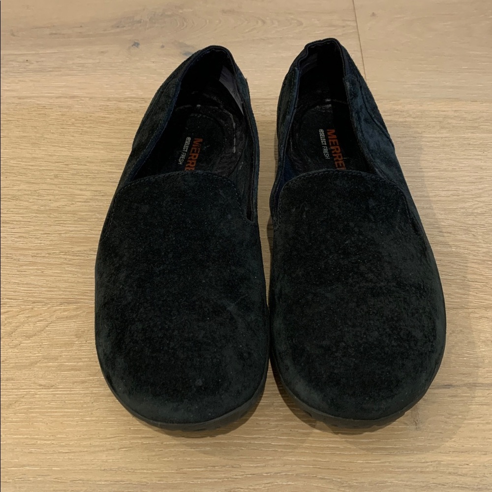 Merrell Black Suede Slip-Ons
